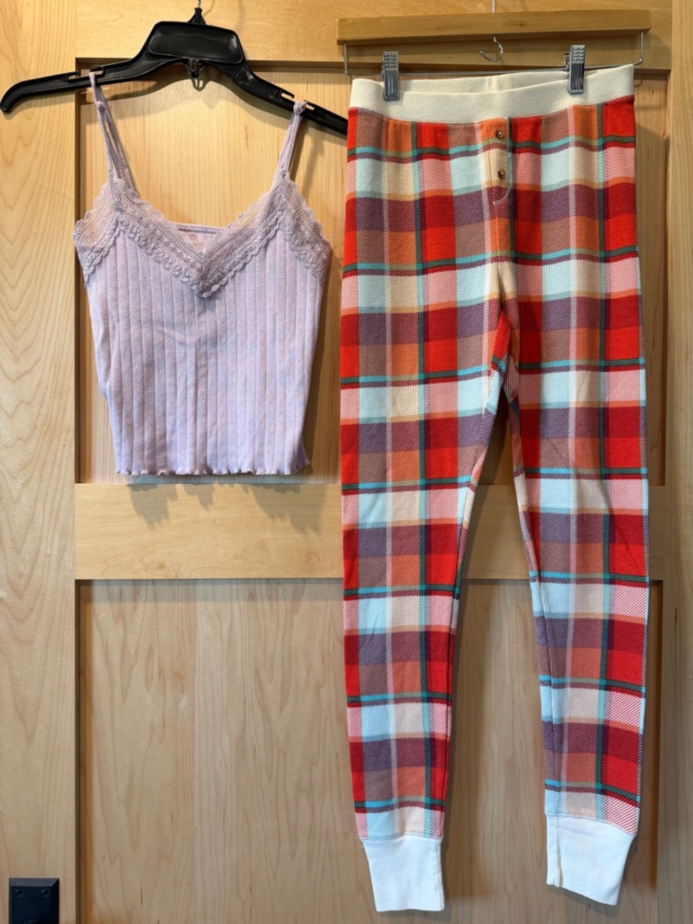 Cottage Cozy PJ Set Old Navy Plaid Pants + AE Cami | Small